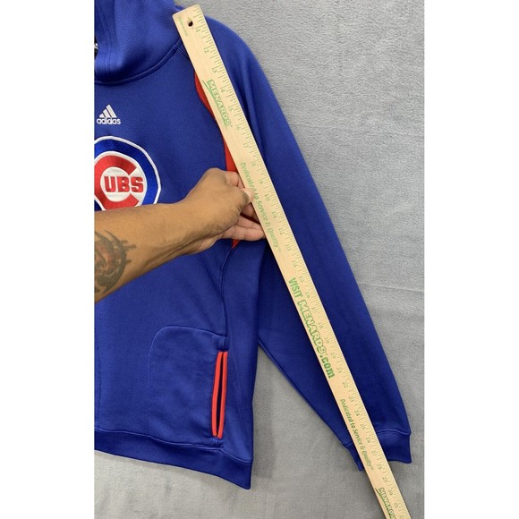 Adidas Chicago Cubs Hoodie Size XLarge (18-20) Pullover Sweatshirt Youth Blue - Picture 5 of 16